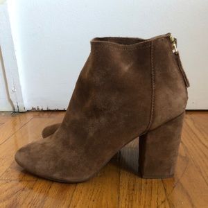 Steve Madden brown suede heeled booties